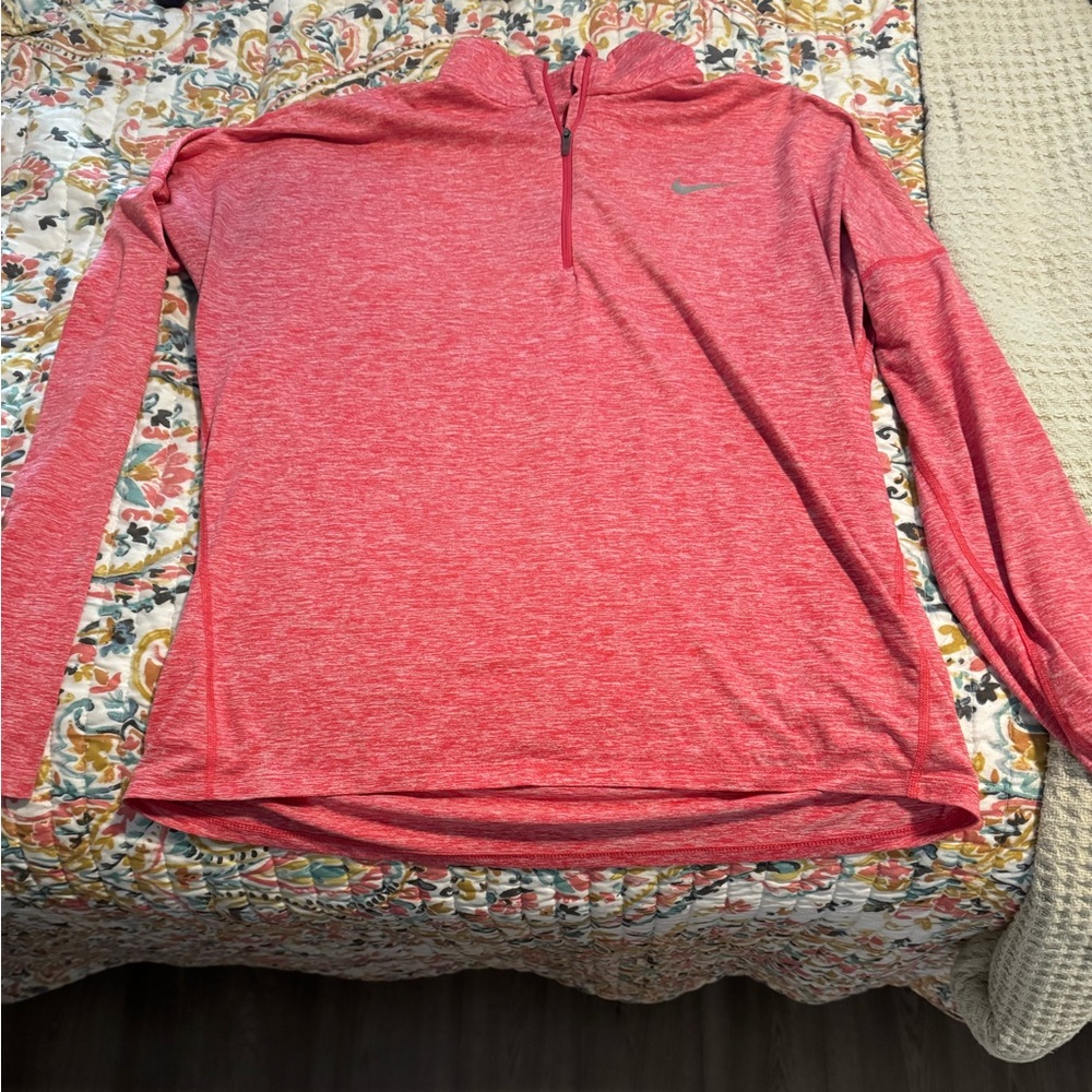 Pink Nike running quarter zip